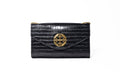 Croc-Embossed Chain Flap Bag